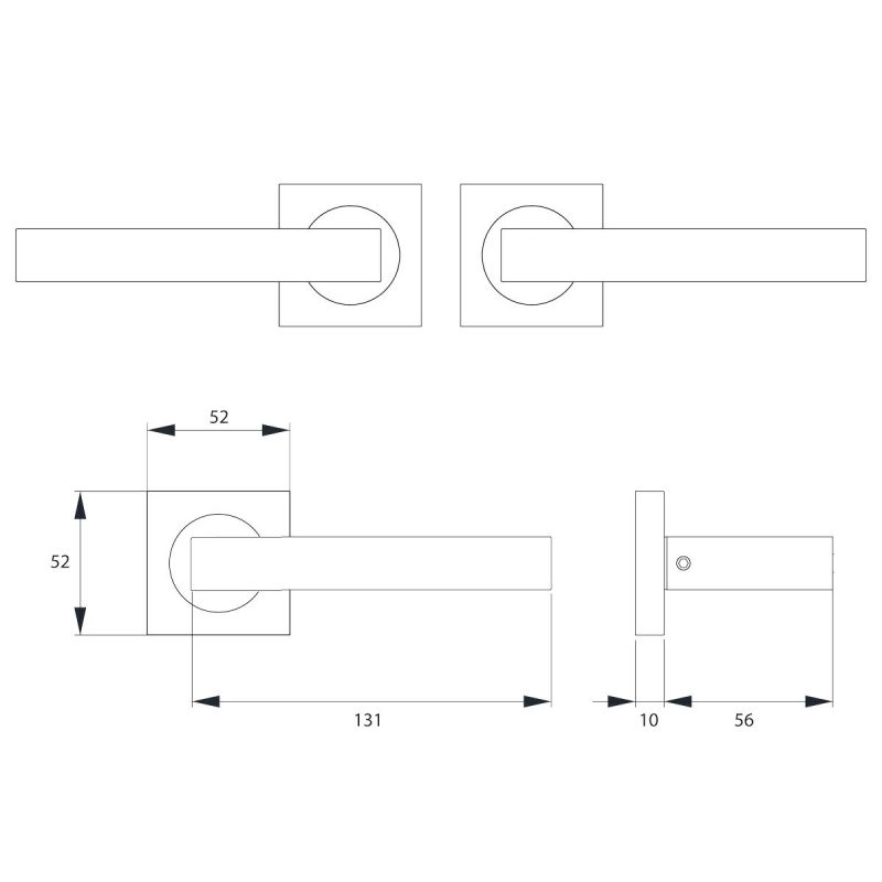 Tek. Deurkruk Seattle ER46Q - Karcher Design - Deurbeslag-en-meer