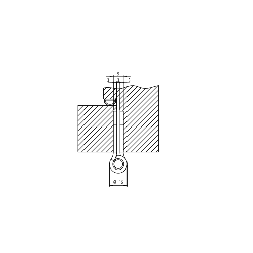 Tek. Kogelpaumelle RVS 100x40mm Din-Rechts - P&E SC-5441-000-13R_1 - Post en Eger - Deurbeslag-en-meer