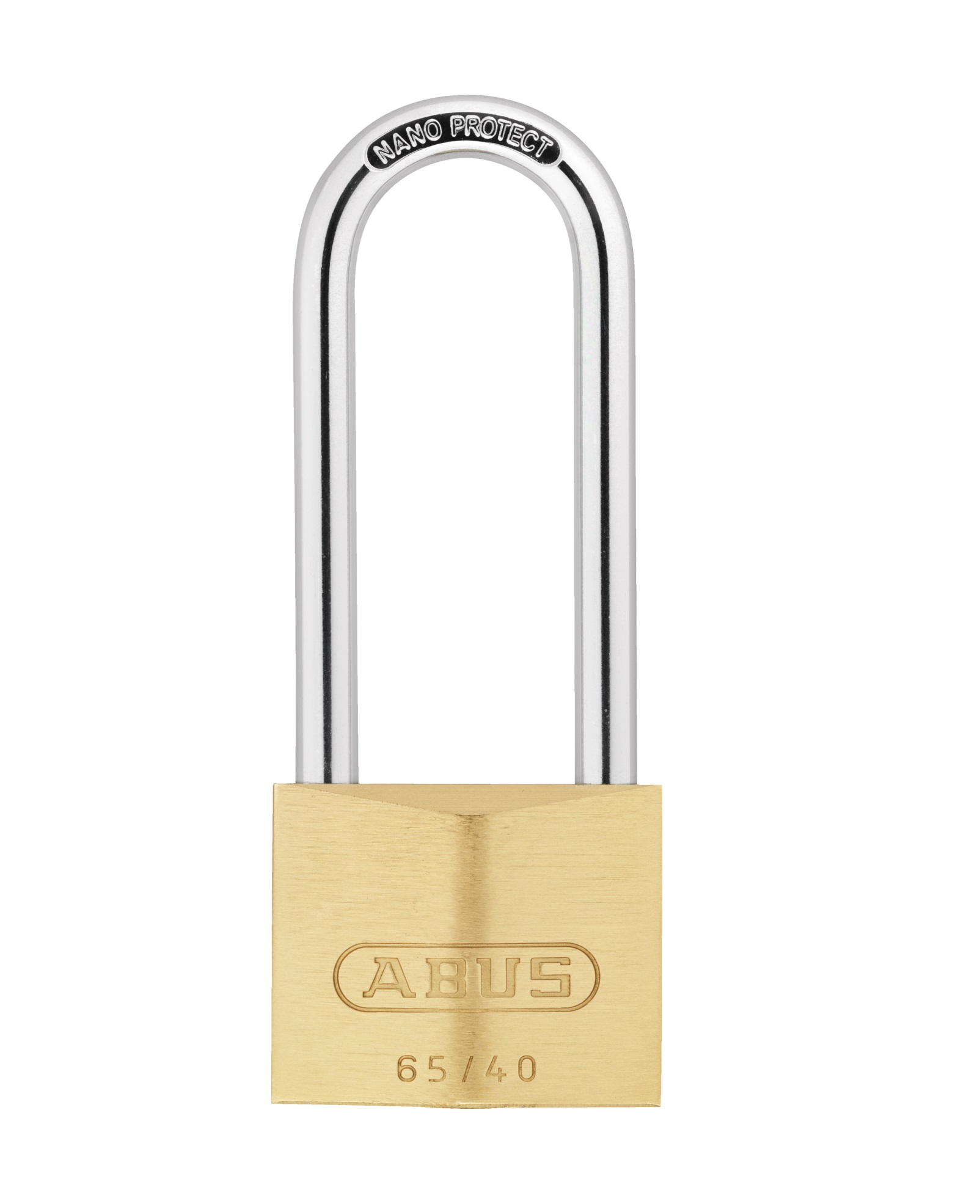 ABUS Hangslot 40mm messing met 63mm hoge beugel 65/40HB63-KD - 04778 - Deurbeslag-en-meer.nl