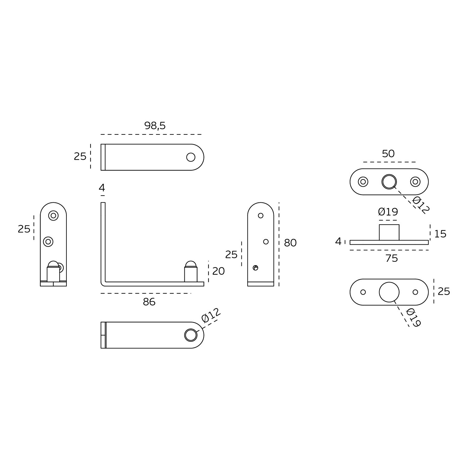 Pivotscharnier JNF wandmodel IN.05.195 RVS 80kg - Deurbeslag-en-meer.nl