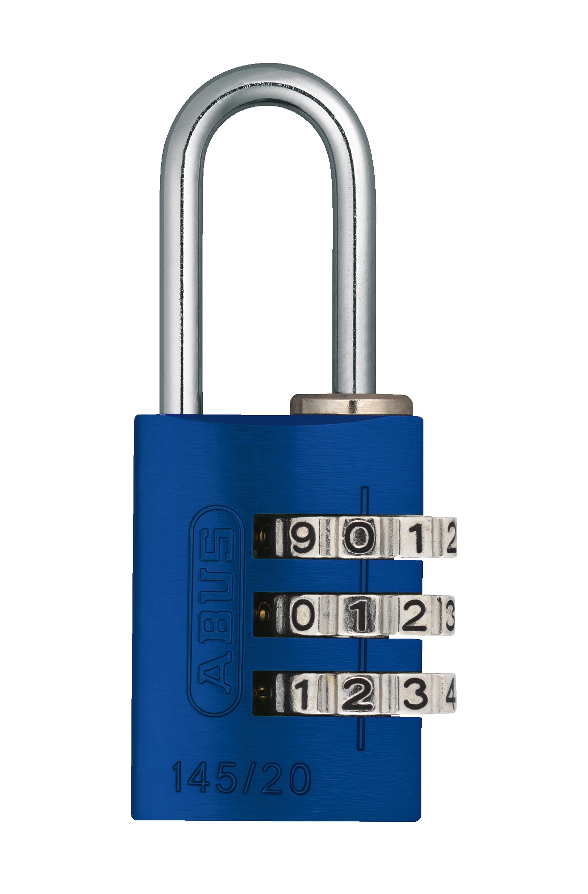 ABUS Cijferhangslot blauw aluminium 145/20 - 46605 - Deurbeslag-en-meer.nl