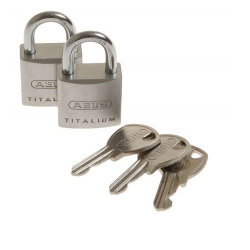 ABUS Hangslot 20mm Titalium gelijksluitend 64TI/20 Twins - 56385 - Deurbeslag-en-meer.nl