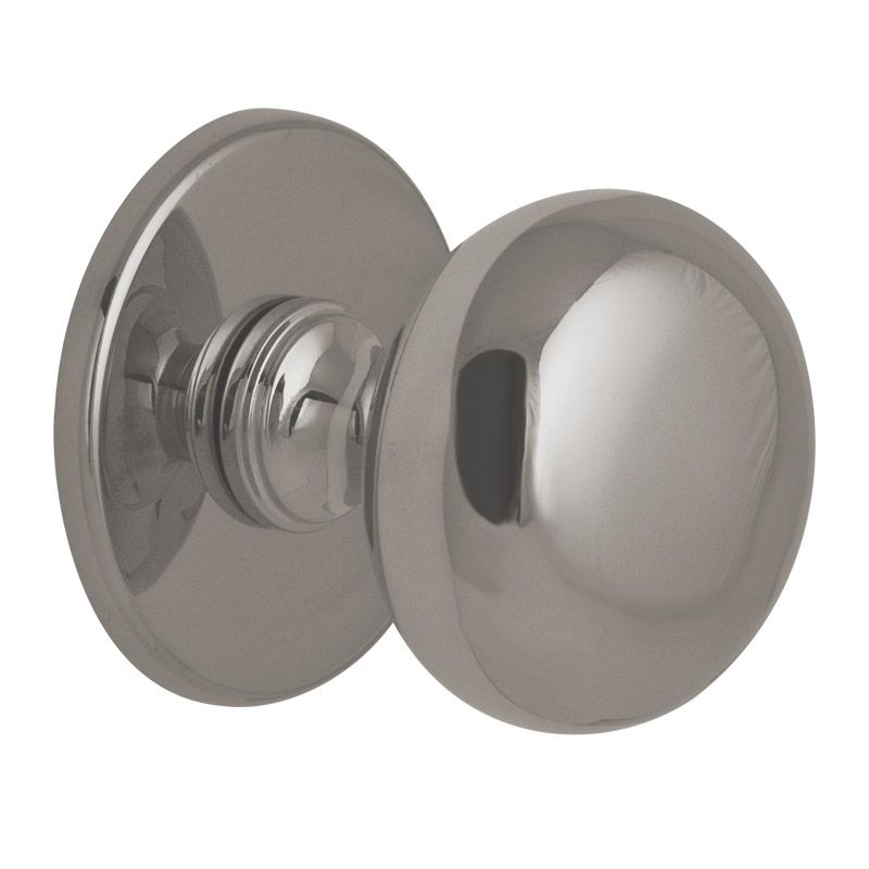 Voordeurknop Iris 56mm PVD glans nikkel - 95323006 - Deurbeslag-en-meer.nl