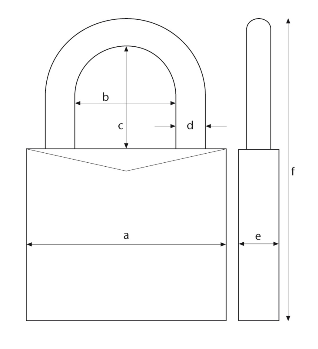 Tekening Abus Cijferhangslot