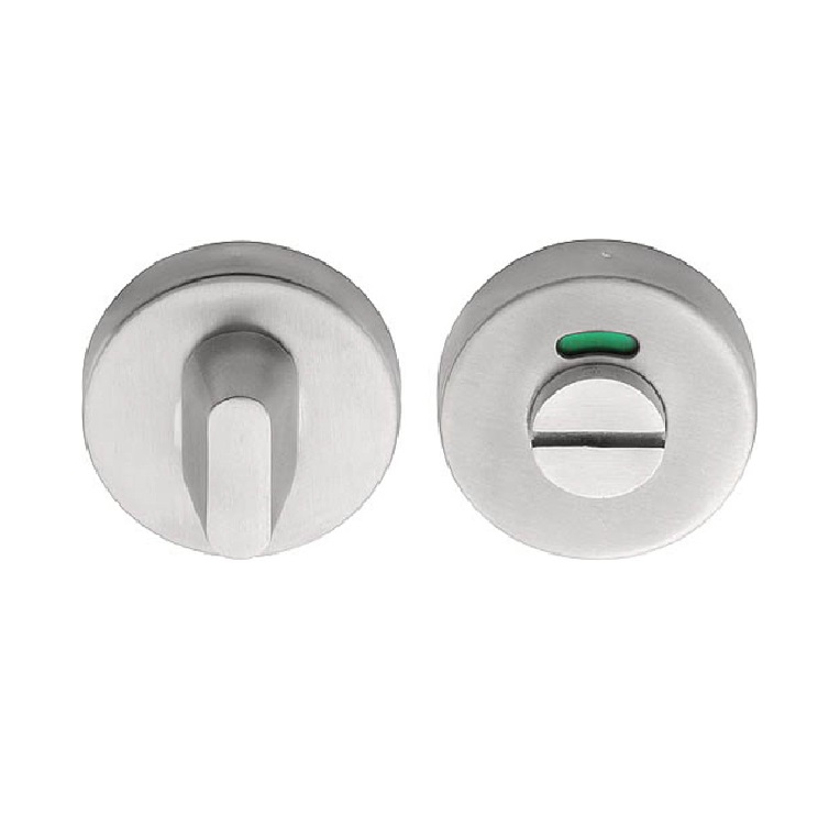 Toiletgarnituur LBWC50D/8 mat RVS rond 52x10mm groen/rood - Formani 1501T021INXX0 - Deurbeslag-en-meer.nl