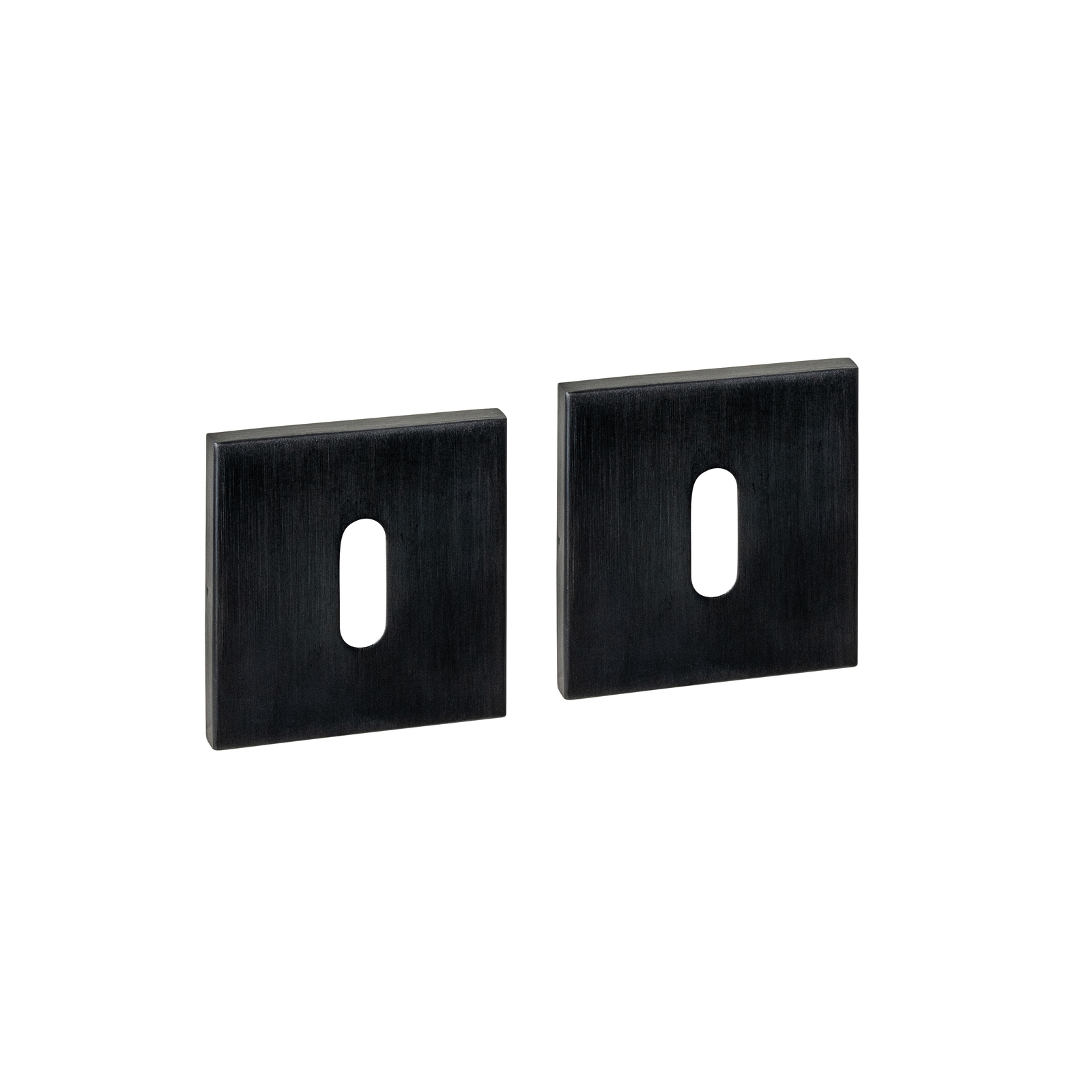 Sleutelrozet vierkant 53x53x6mm verdekt PVD zwart - Intersteel 1323.103086 - Deurbeslag-en-meer.nl