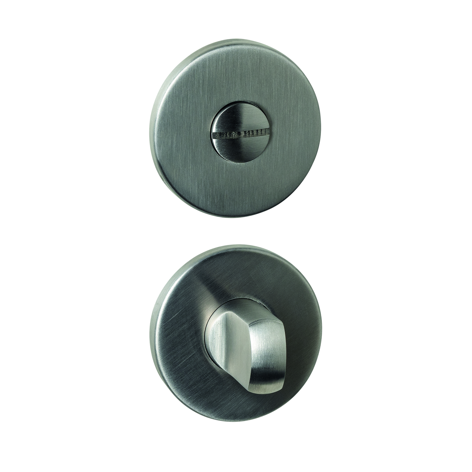 Rozet toilet-/badkamersluiting rond 52x6mm verdekt RVS geborsteld 6-8mm - Intersteel 1335.102061 - Deurbeslag-en-meer.nl