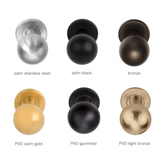 Kleuren voordeurknop LB501V 50/52mm - Formani 1502K030..XX0 - Deurbeslag-en-meer.nl