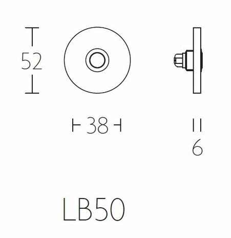 Tek. beldrukker LB50 rond - Formani 1502Z008..XX0 - Deurbeslag-en-meer.nl