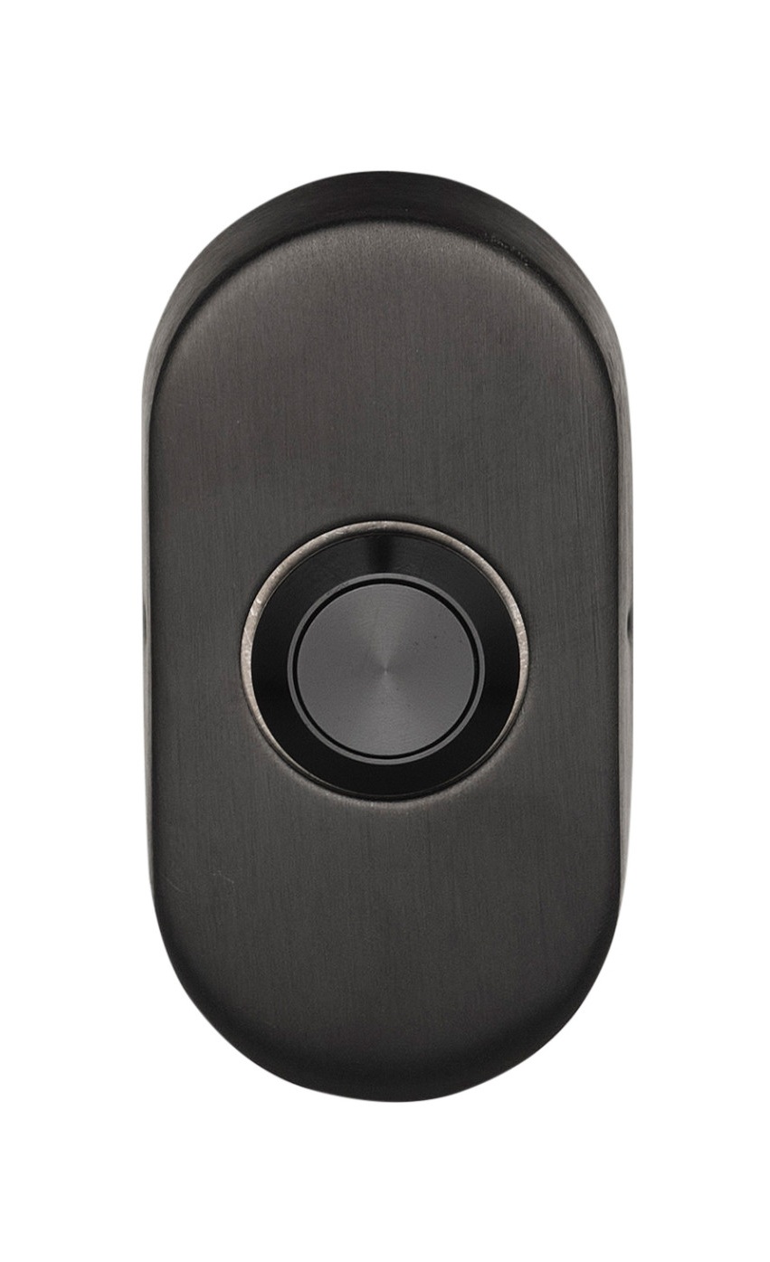 Beldrukker LB51 ovaal PVD gunmetal - Formani 1502Z052IGXX0 - Deurbeslag-en-meer.nl