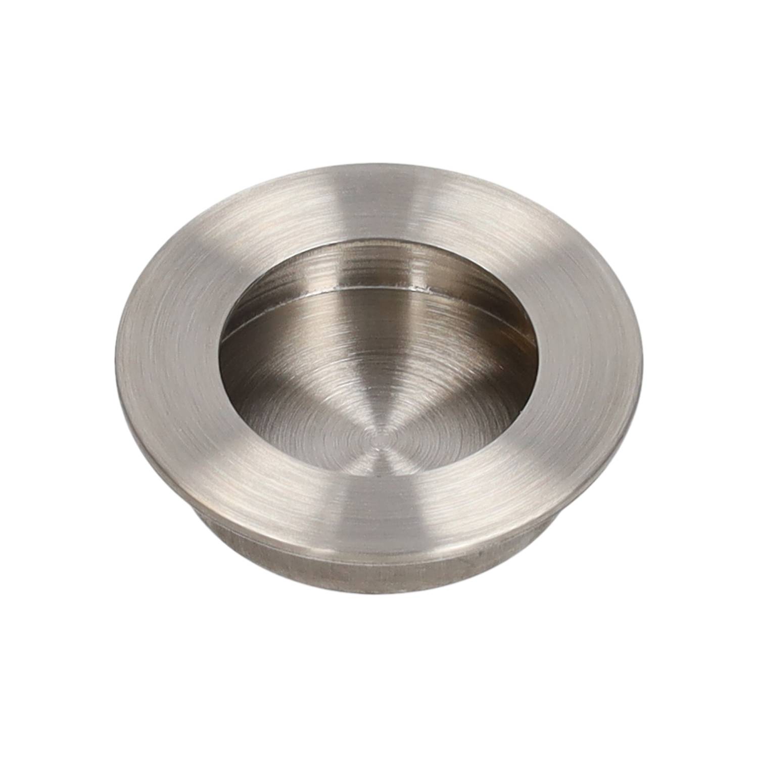 Schuifdeurkom 50mm rond RVS geborsteld - Deurbeslag-en-meer.nl