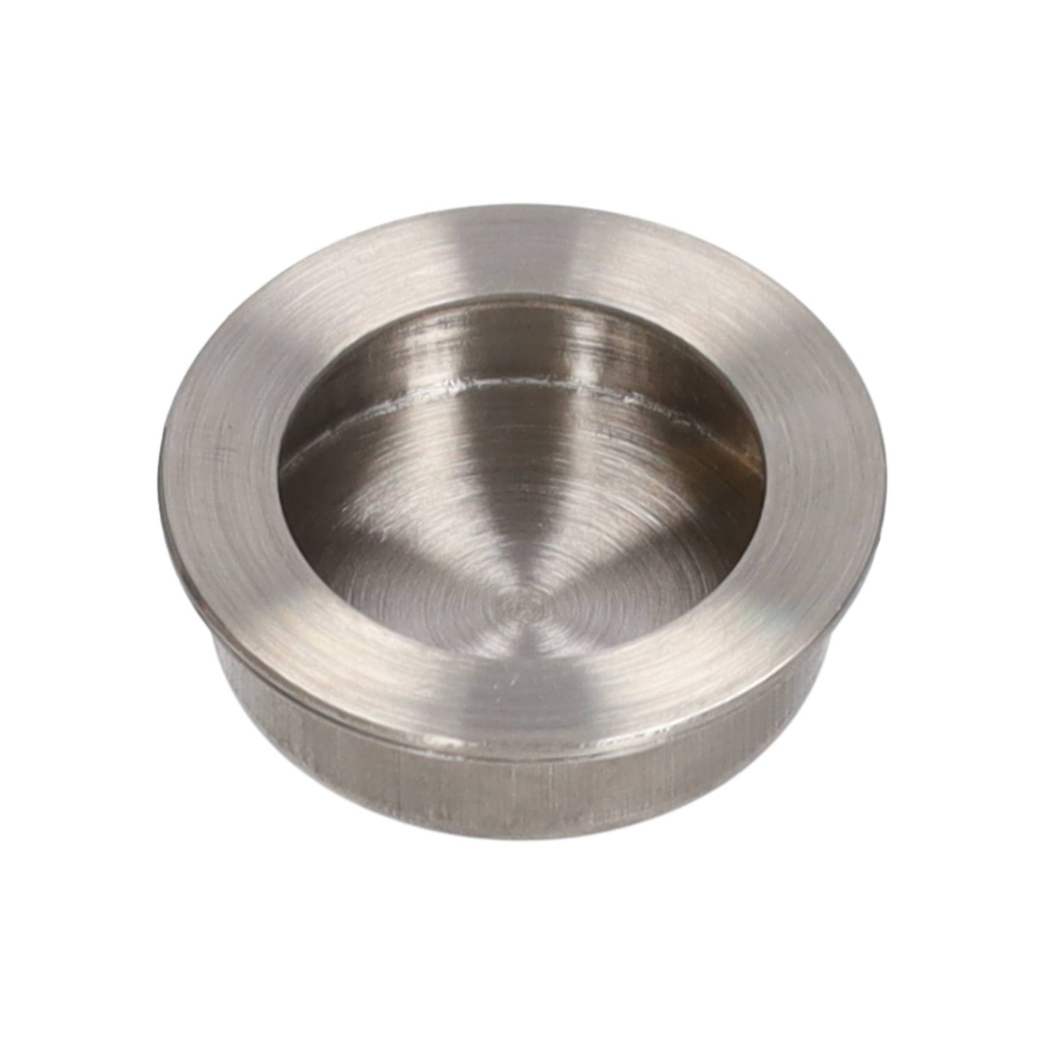 Schuifdeurkom 40mm rond RVS geborsteld - Deurbeslag-en-meer.nl