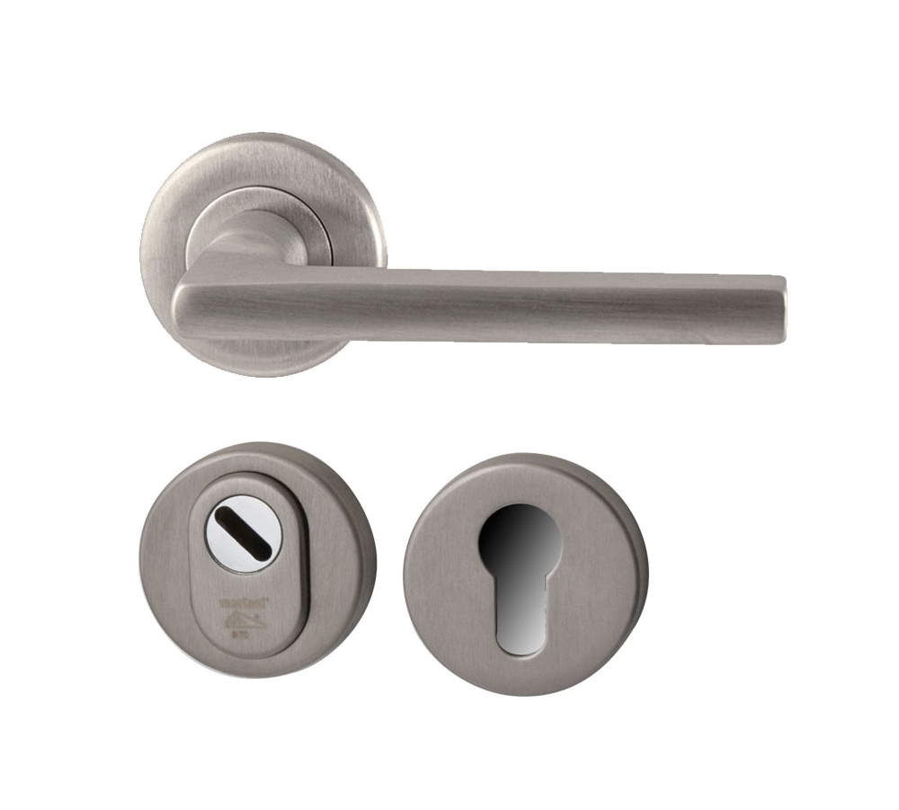 Achterdeurset compleet Sara PVD inox SKG3 - Mariani V3024112 - Deurbeslag-en-meer.nl