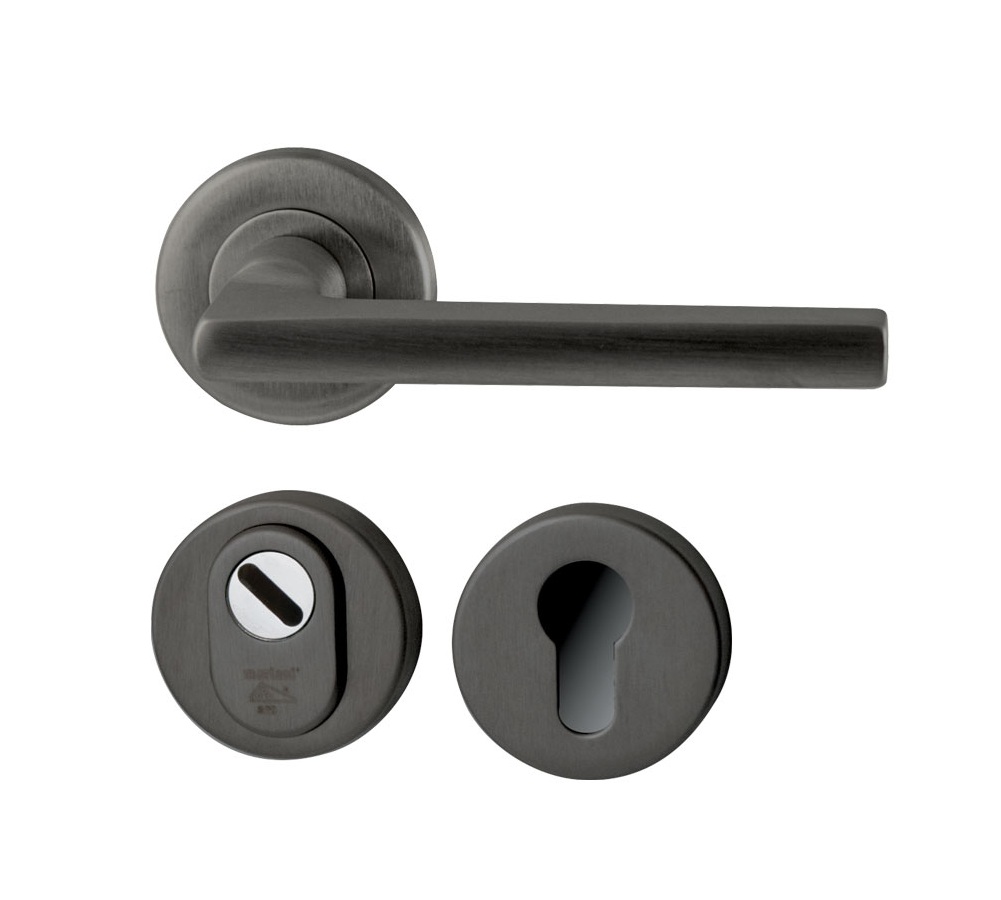 Achterdeurset compleet Sara PVD gun metal SKG3 - Mariani V3024115 - Deurbeslag-en-meer.nl
