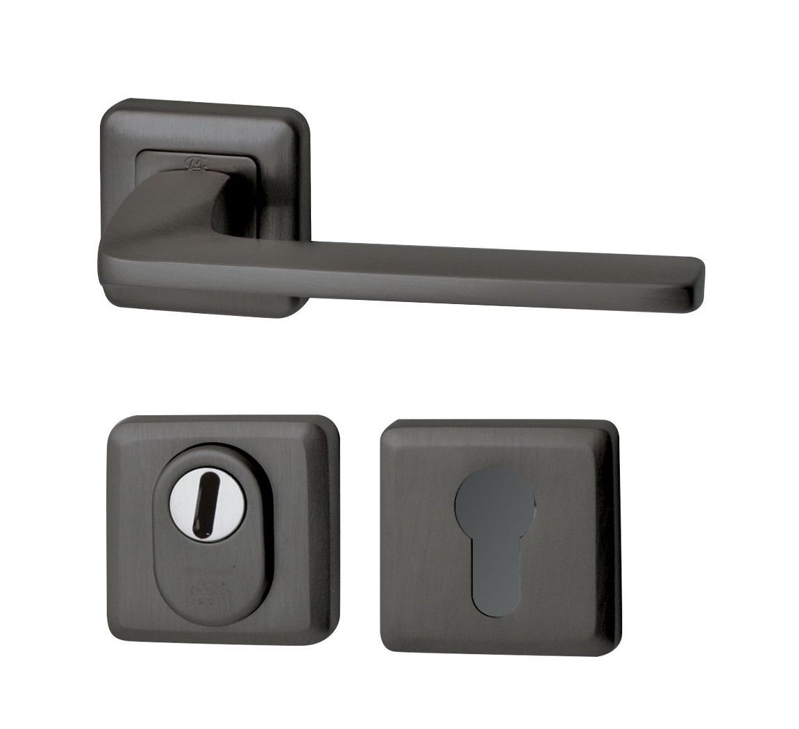 Achterdeurset compleet Zenith PVD gun metal SKG3 - Mariani V4021115 - Deurbeslag-en-meer.nl